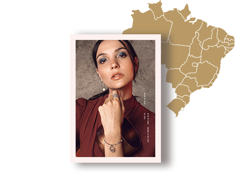 Mapa do Brasil com atendimento de representantes FACRISA